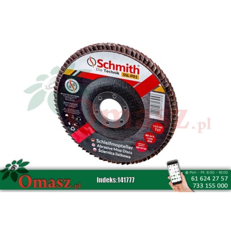 Ściernica listkowa prosta P60 125mm Schmith SSL-P02