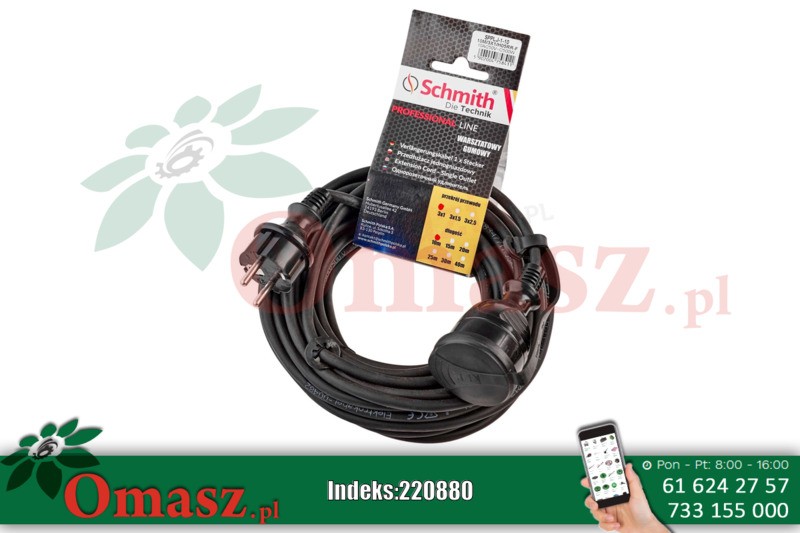 Przedłużacz ogrodowy 10m 3*2,5 Schmith SPPLJ-3-10