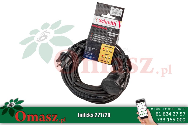 Przedłużacz ogrodowy 20m 3*2,5 Schmith SPPLJ-3-20