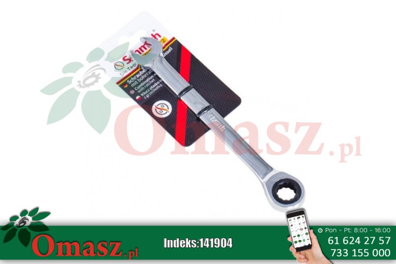 Klucz płasko-oczkowy 19mm z grzechotką Schmith SKPO-G19