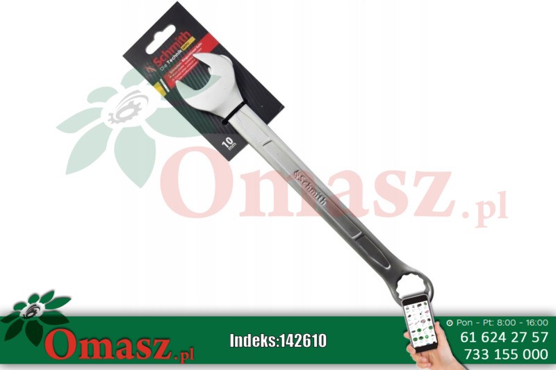Klucz płasko-oczkowy 8mm satynowy Schmith SKPO-8S