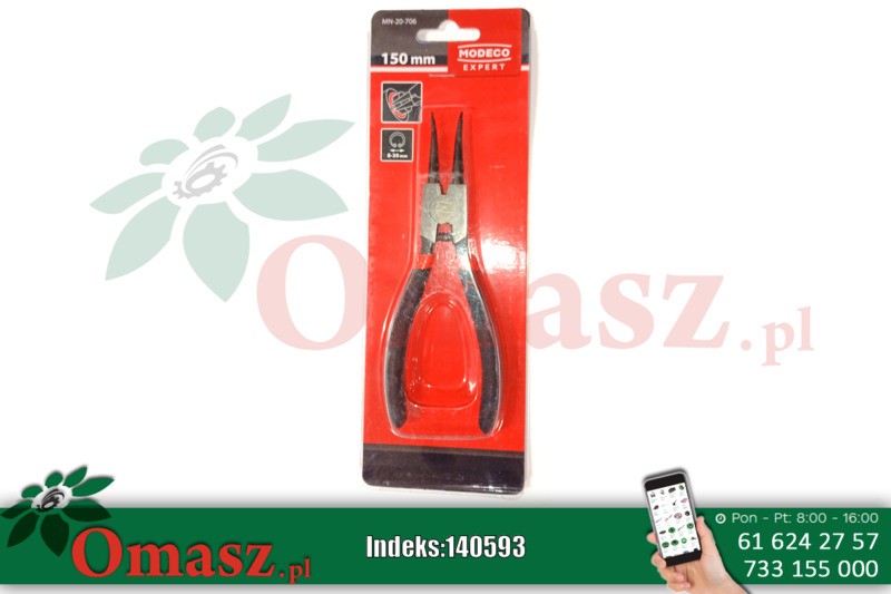 Szczypce 200mm wewnętrzne proste Modeco N-20-728