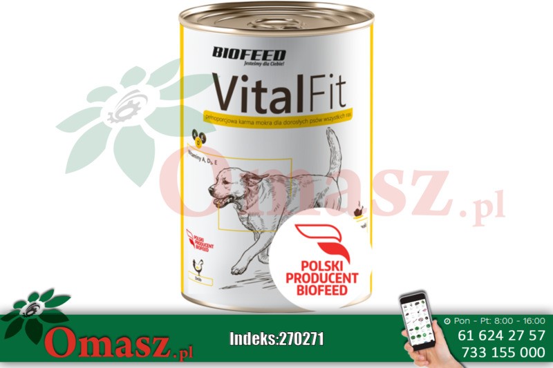 Karma dla psa VitalFit drób 1250g