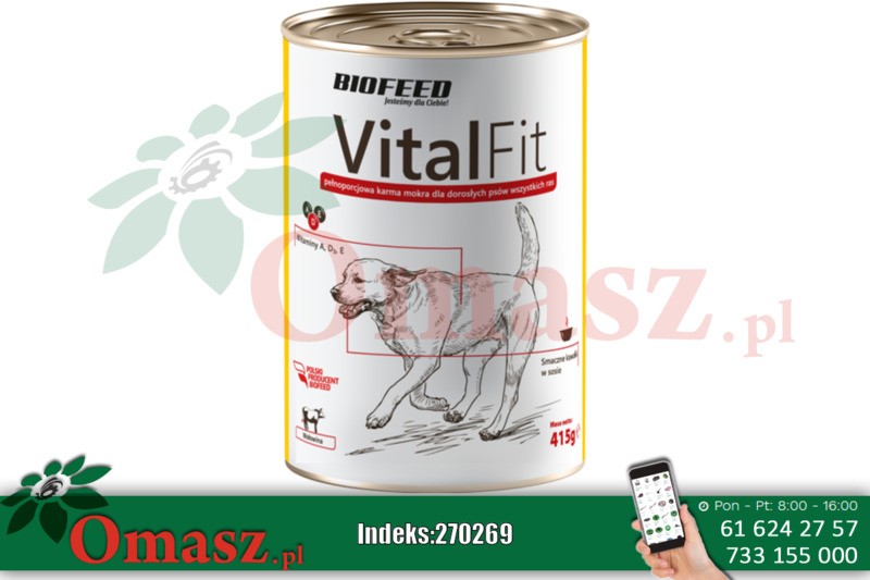 Karma dla psa VitalFit wołowia 415g