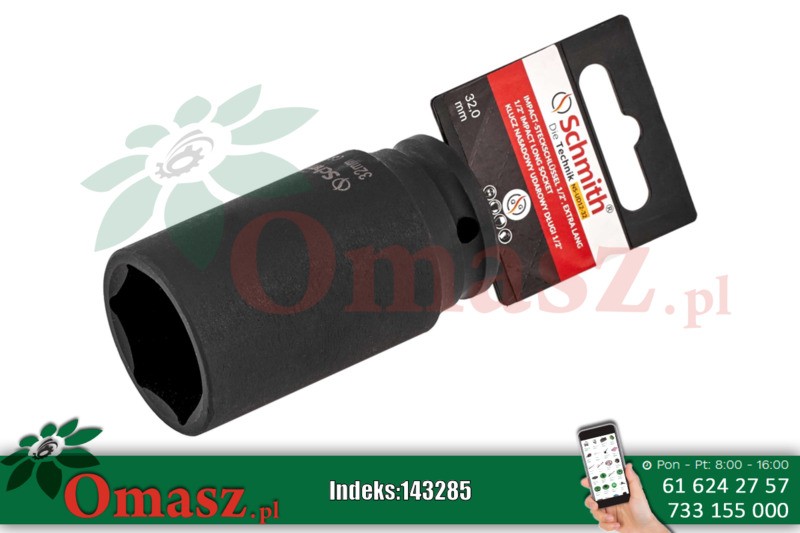 Klucz nasadowy 1/2' 19mm udarowy długi Schmith NS-UD12-19