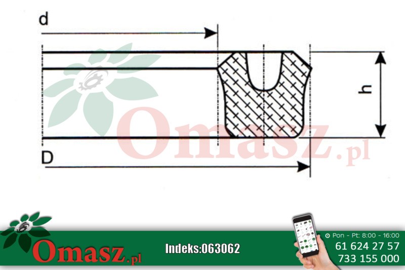 Pierścień uszczelniający U2 40*57*12,5