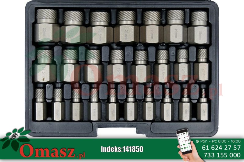 Wykrętaki zerwanych śrub 25szt. Yato YT-06034