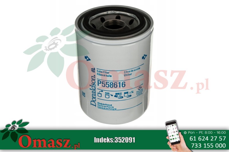 Filtr oleju silnika Case P558616