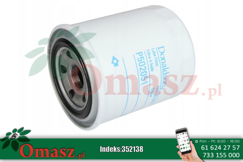 Filtr oleju silnika John Deere P502051