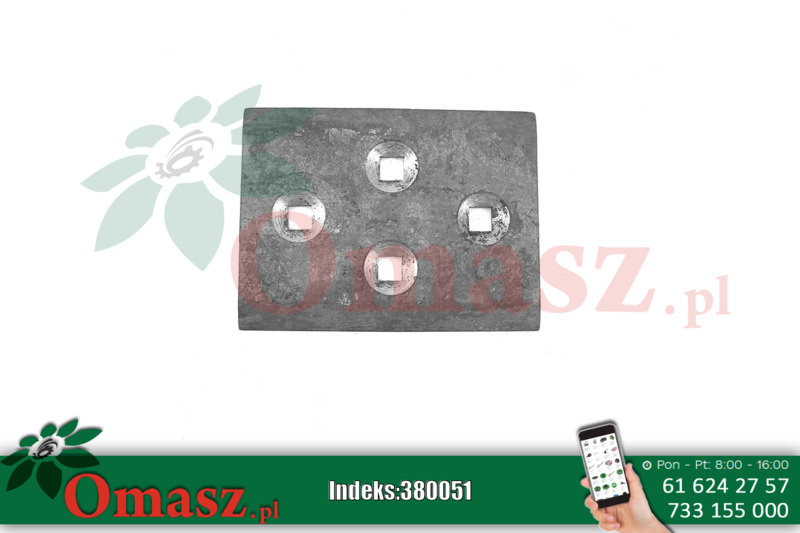 Nakładka, piętka płozy pługa Atlas 1109/20-005/0