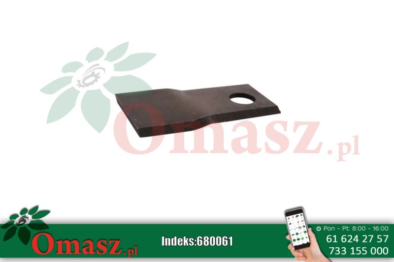 Nóż kosiarki rotacyjnej Krone 118*50*4mm lewy 1398884N
