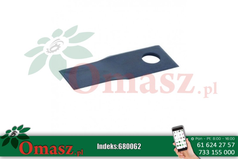 Nóż kosiarki rotacyjnej Krone 4x50x118mm prawy 1398894