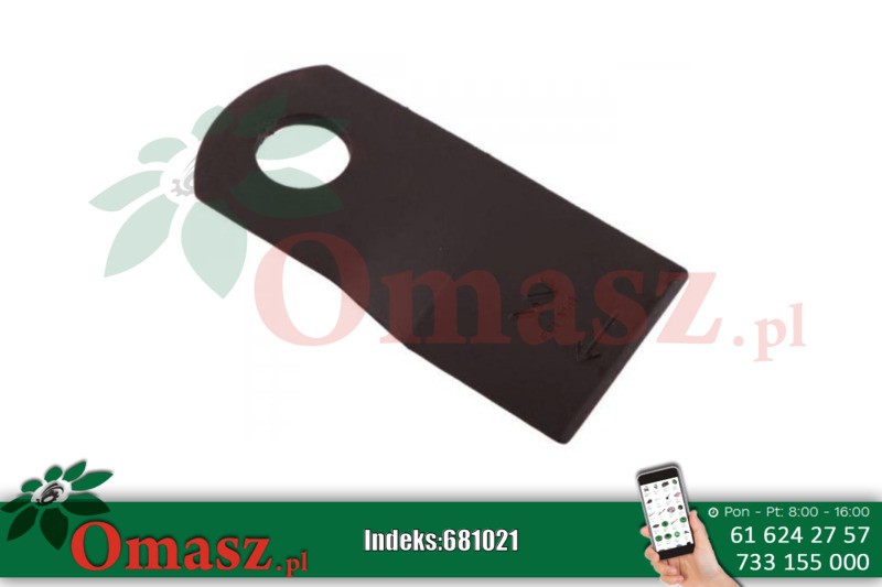 Nóż kosiarki rotacyjnej Kuhn 105x47x4mm lewy 6802980