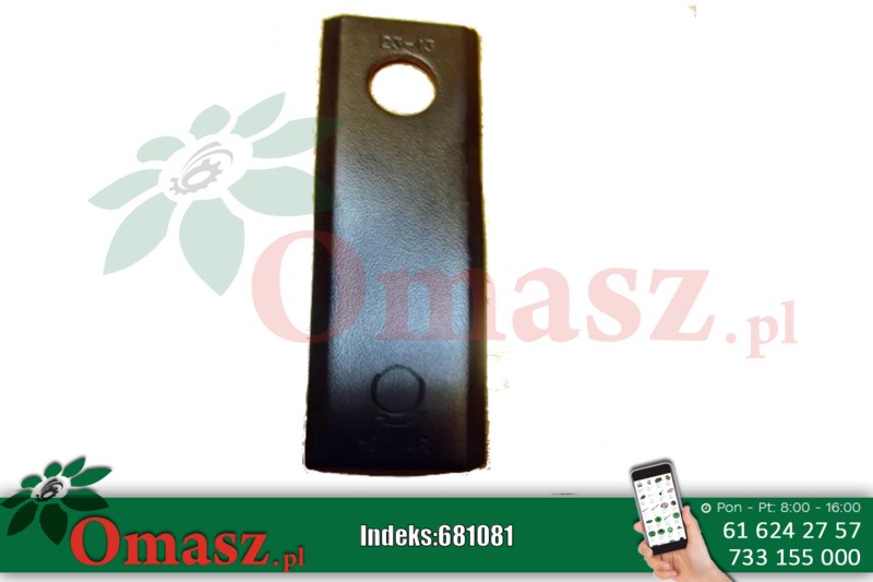 Nóż kosiarki rotacyjnej Kuhn 122x45x4 prawy 56451300