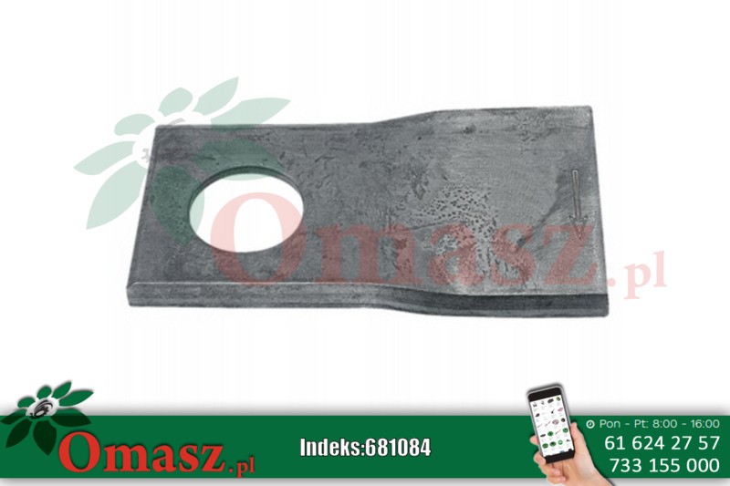 Nóż kosiarki rotacyjnej Kuhn 107x19x4mm 525570680