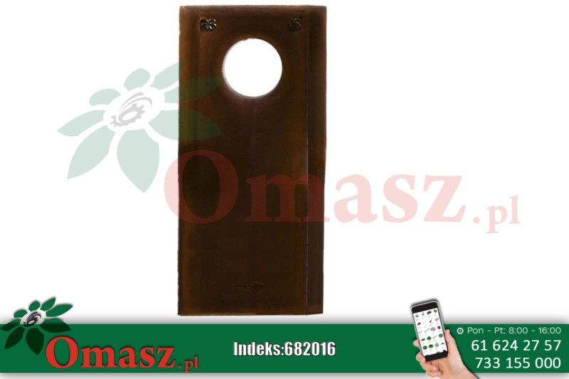 Nożyk kosiarki rotacyjnej lewy 100x47x4 mm otwór O 18.50 mm okrągły Lely 4122019950
