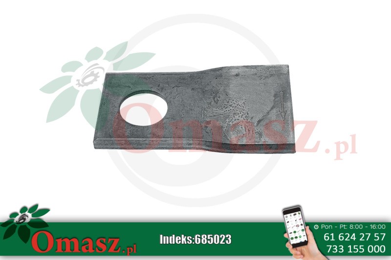 Nóż kosiarki rotacyjnej 134*55*4 Stoll 5251380-0046