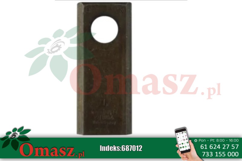 Nóż kosiarki rotacyjnej Radura 96*40*3 52941864