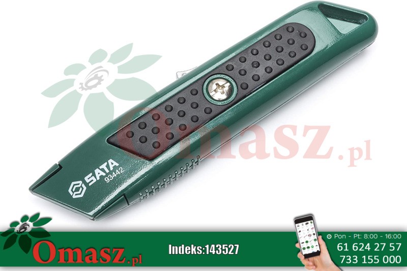 Nóż łamane ostrze aut. chowane + 5 ostrzy Sata ST93442SC