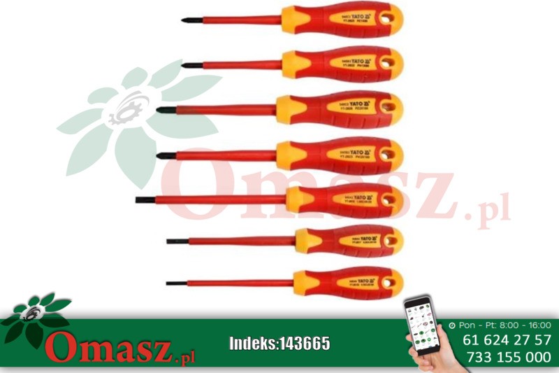 Zestaw wkrętaków izolowanych 1000 v 7 cz. Yato YT-2828