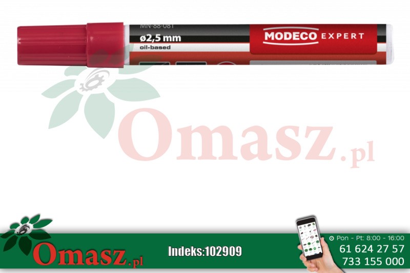Marker budowlany olejowy czerwony MODECO EXPERT MN-88-081/T