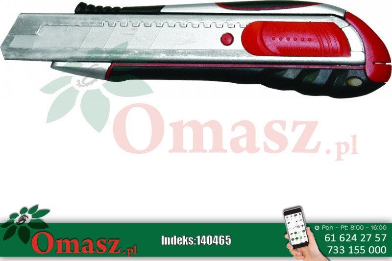 Nóż z nierdzewną prowadnicą na ostrza łamane 18mm Modeco MN-63-026