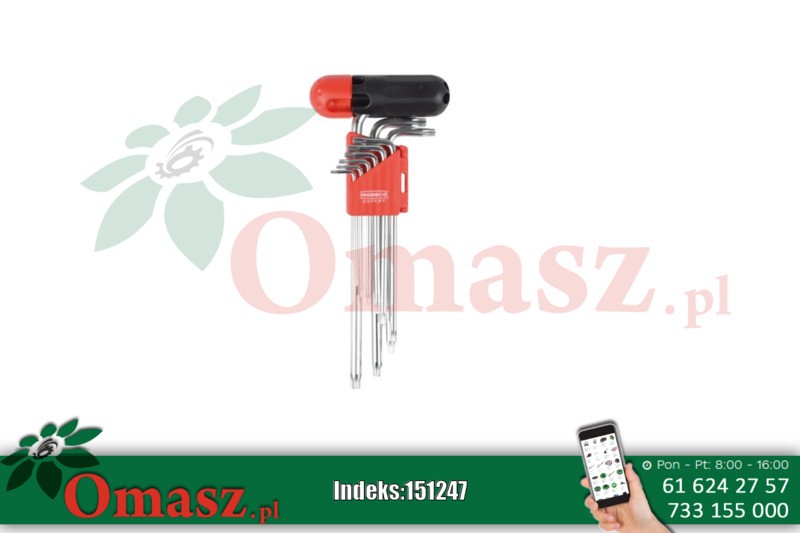 Zestaw kluczy imbus 9Torx Modeco długie MN-54-116