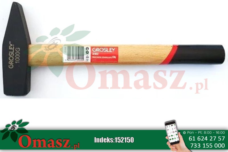Młotek ślusarski z drewnianą rączką 1000g GR58002