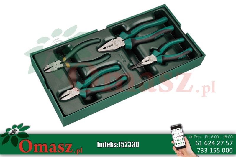 Zestaw 4 szczypiec (wkładka do wózka narzędziowego) SATA 09912