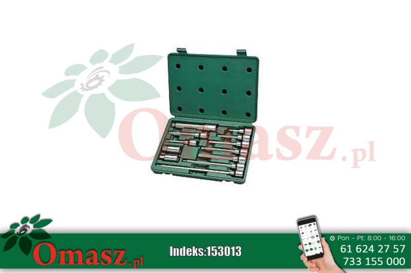 Zestaw 12 bitów na nasadkach 1/2' metrycznych Sata 09055