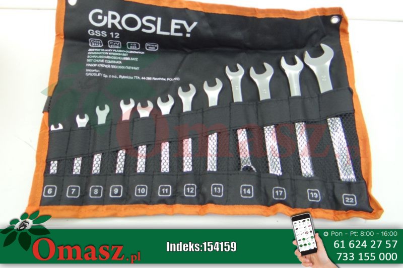 Zestaw kluczy płasko-oczkowych 12szt. 6-22mm Sata GSS12