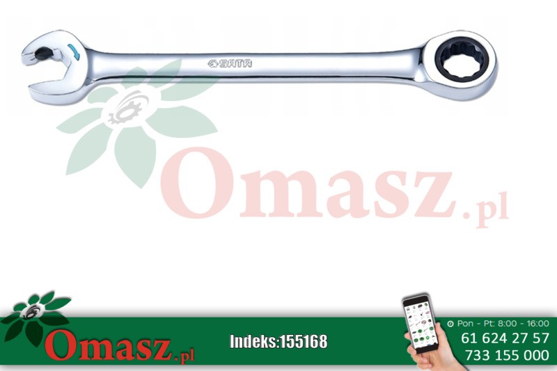 Klucz płasko-oczkowy 22mm z podwójną grzechotką Sata GL43617