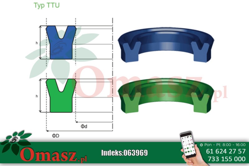 Pierścień uszczelniający TTU 16*26*5 AUN1