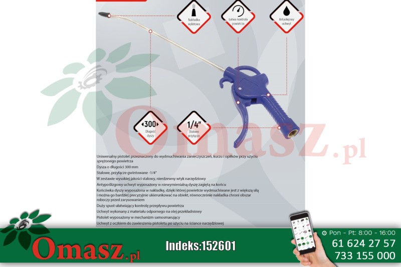 Pistolet do przedmuhiwania 300mm Sata GR55015