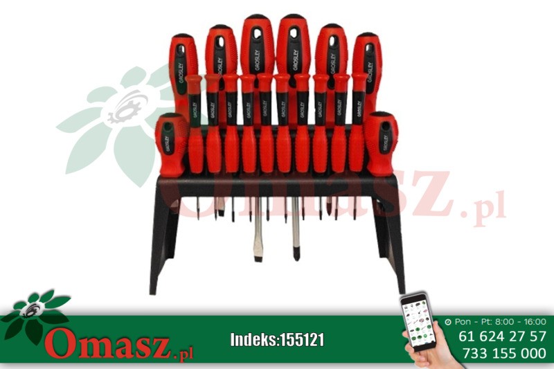 Zestaw 18 wkrętaków na stojaku GWZ18011
