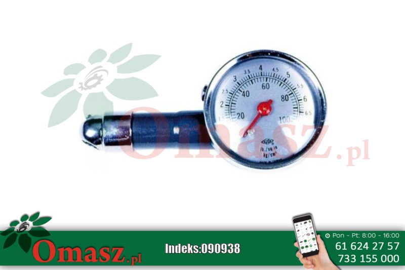 Manometr samochodowy Vorel metalowy 0,5 - 7,5bar T-82610