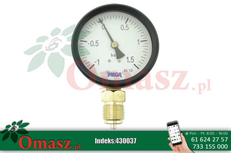 Manometr -1/+1,5 MPa gwint 1/4 cala beczkowóz 4050851072