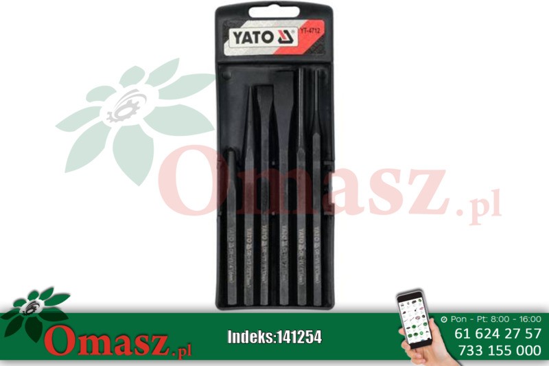 Przecinak i przebijak kpl 6szt. Yato YT-4712