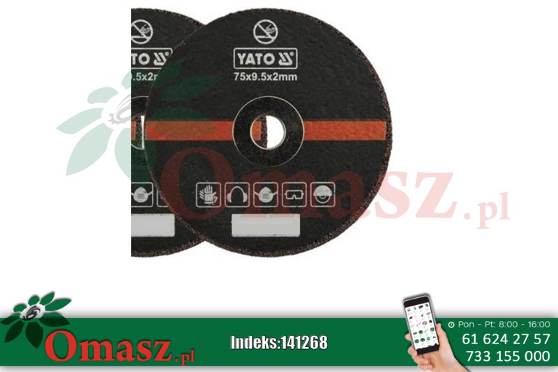 Tarcza do cięcia metalu 75x2x9,5 mm YT-0994, 1 sztuka