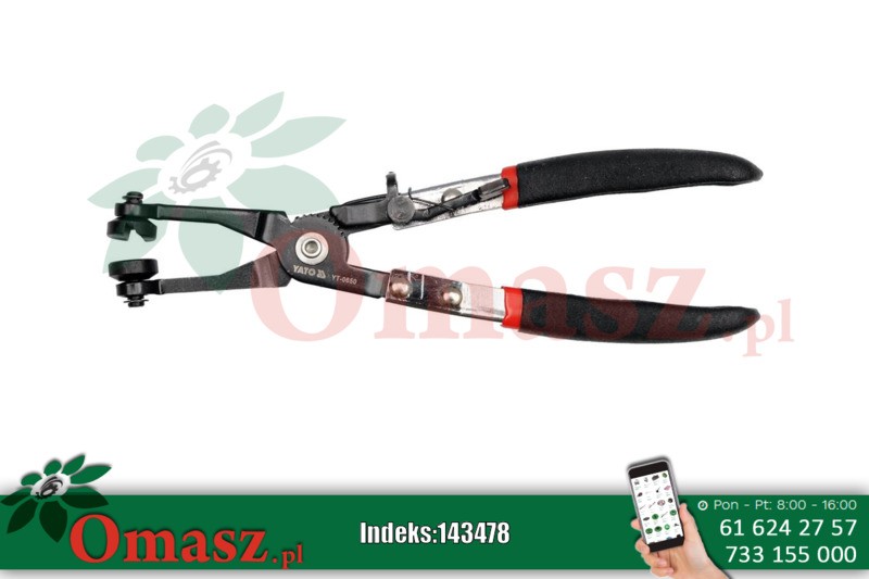 Szczypce proste do opasek rozprężnych Yato YT-0650