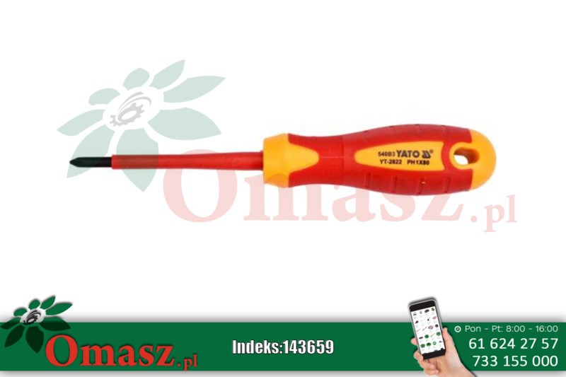 Wkrętak izolowany ph1 x 80 mm Yato YT-2822