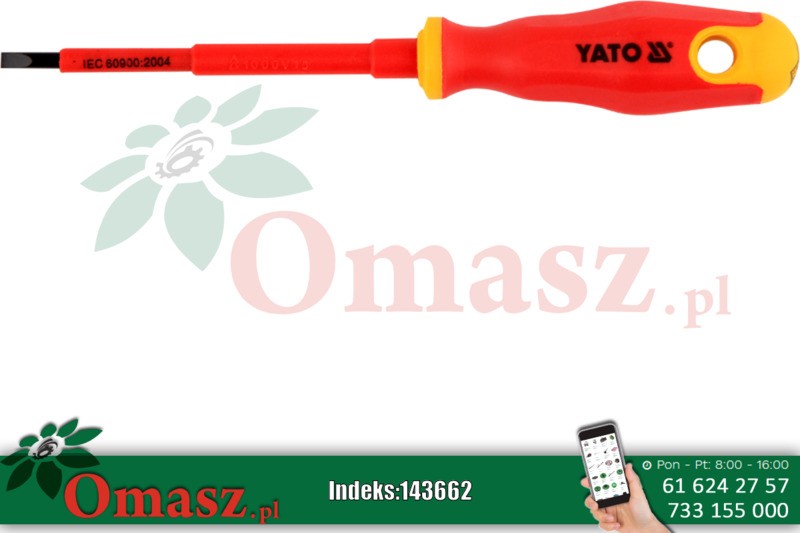 Wkrętak izolowany 1000 v 5,5x125 mm YT-2818 YATO