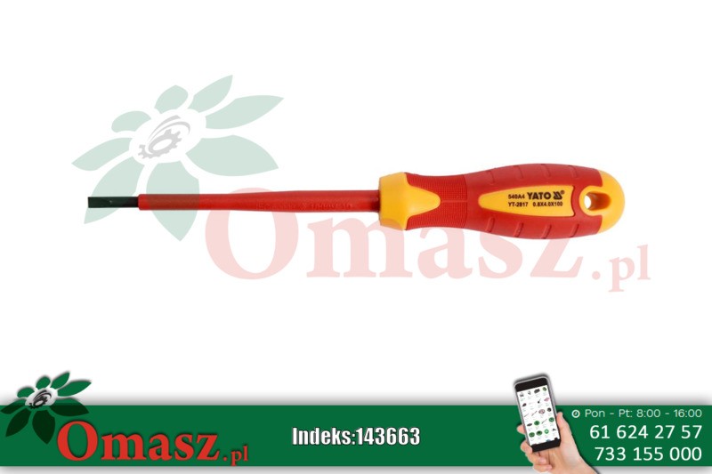 Wkrętak izolowany 1000V 4 x 100 mm Yato YT-2817