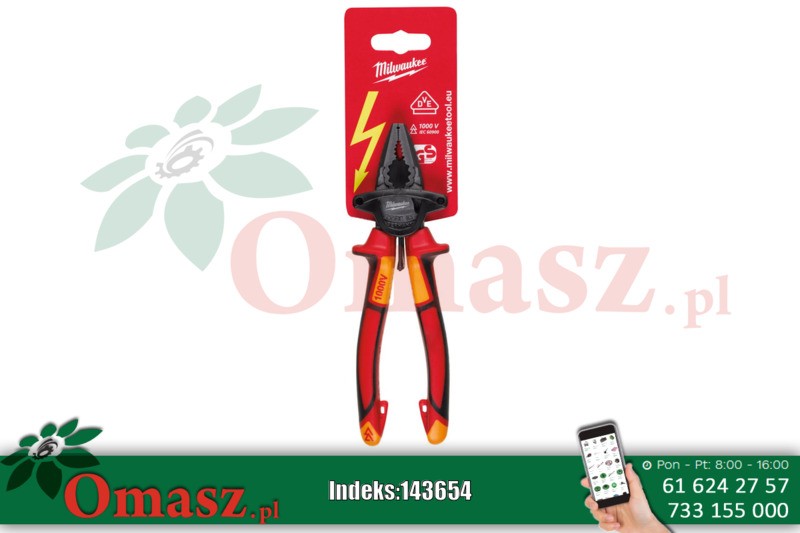 Szczypce uniwersalne Milwaukee VDE 1000V kombinerki 180 mm 4932464572