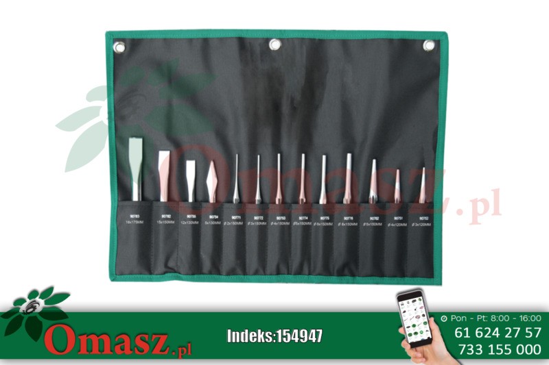 Zestaw przecinaków, punktaków, wybijaków 13 szt. SATA 09164