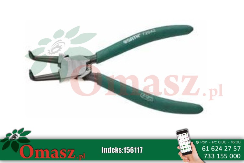 Szczypce do pierścieni wewnętrznych zakrzywione 13' Sata ST72044ST