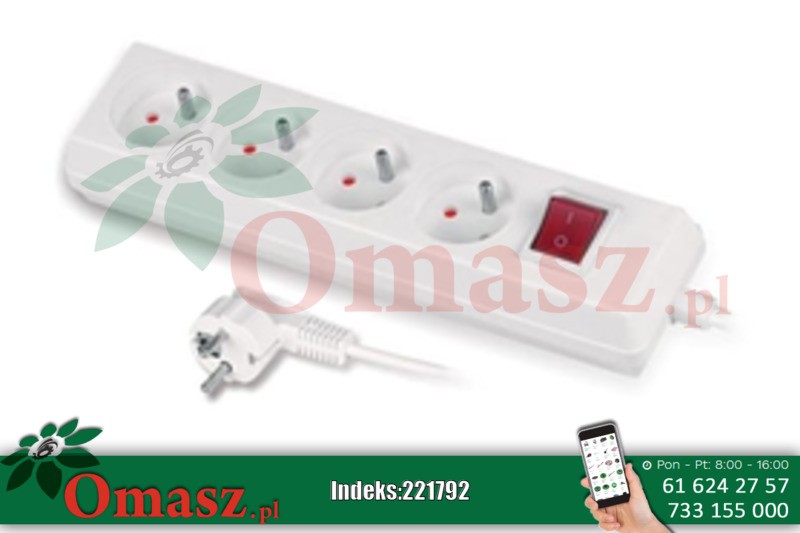 Przedłużacz 4g 3ż 1,5m z/u z wyłącznikiem Schmith SP4GZ-W-1,5M