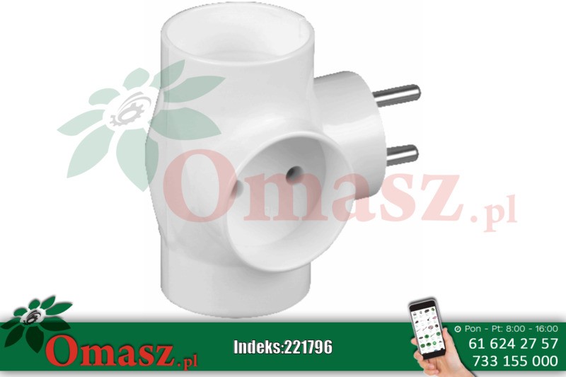 Rozgałęźnik 3 gniazdowy okrągłe SR-03 SCHMITH