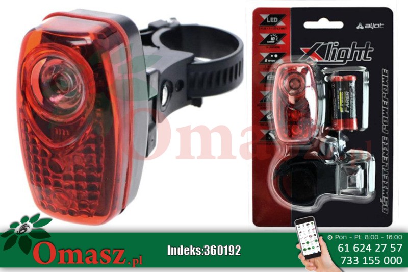 Tylna lampa rowerowa 3*0,5W A-O-B-P-0322