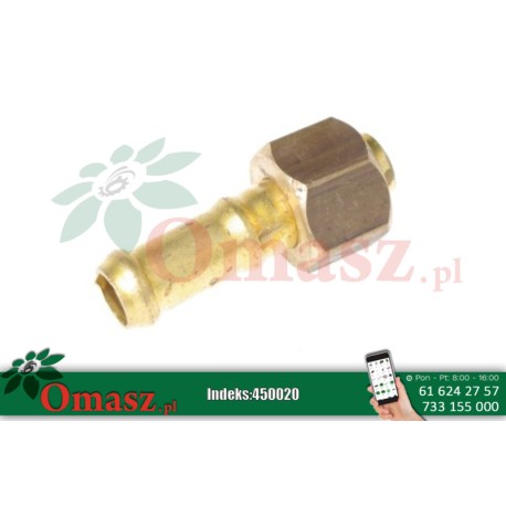 Złącze pompy proste mosiężne o średnicy 13mm, fi 12.5 4005/22-951/0